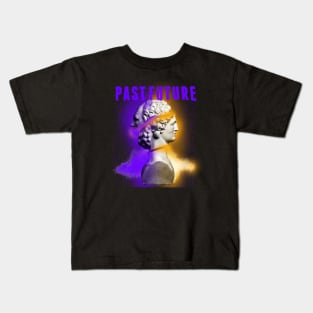 Janus Mythology Vaporwave Purple and Orange Kids T-Shirt